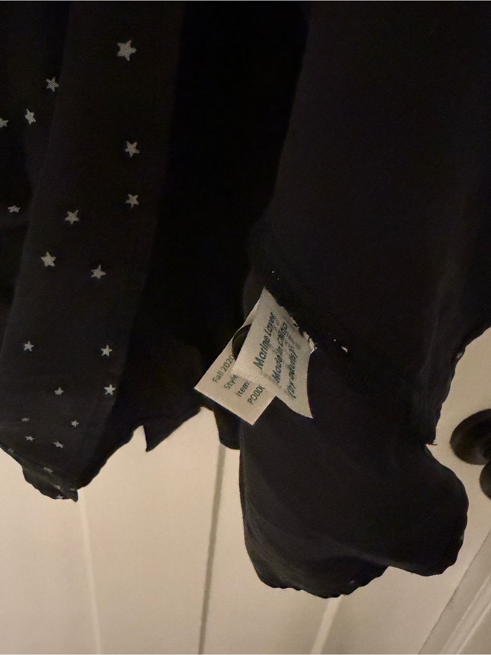 Marine Layer Black Mini Dress with White Stars - Picture 12 of 12